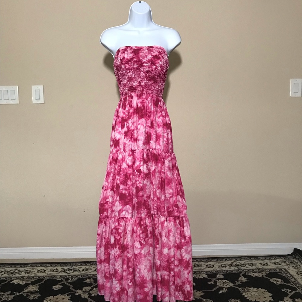 Michael Kors strapless pink dress